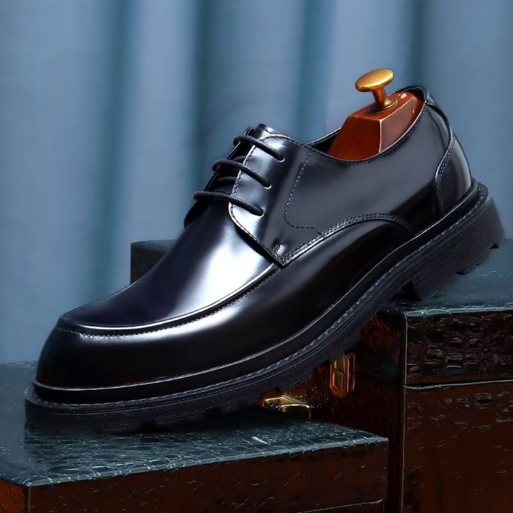 Chaussures Formelles Pour Hommes Derbies À Lacets Habillées - Noir