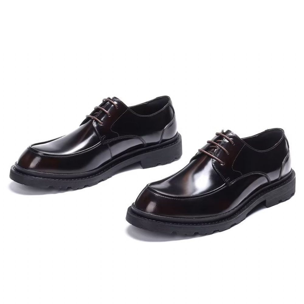 Chaussures Formelles Pour Hommes Derbies À Lacets Habillées - Café