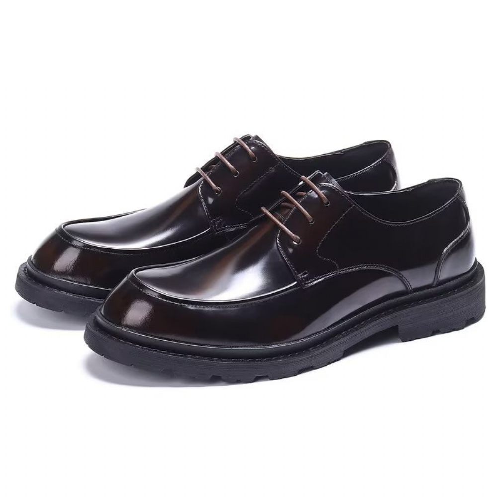 Chaussures Formelles Pour Hommes Derbies À Lacets Habillées - Café