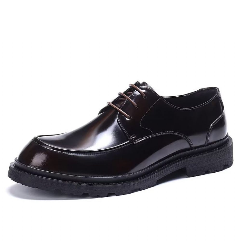 Chaussures Formelles Pour Hommes Derbies À Lacets Habillées - Café