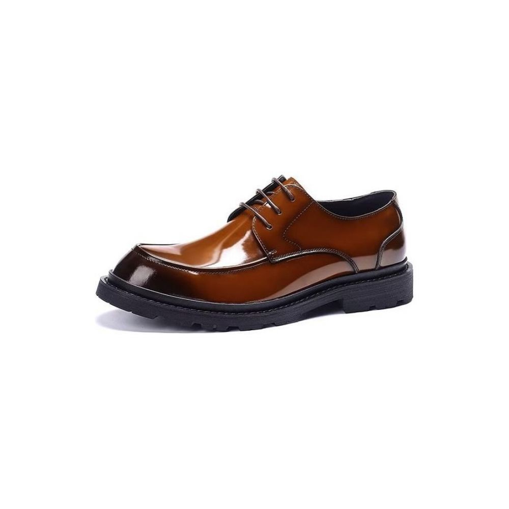 Chaussures Formelles Pour Hommes Derbies À Lacets Habillées - Marron