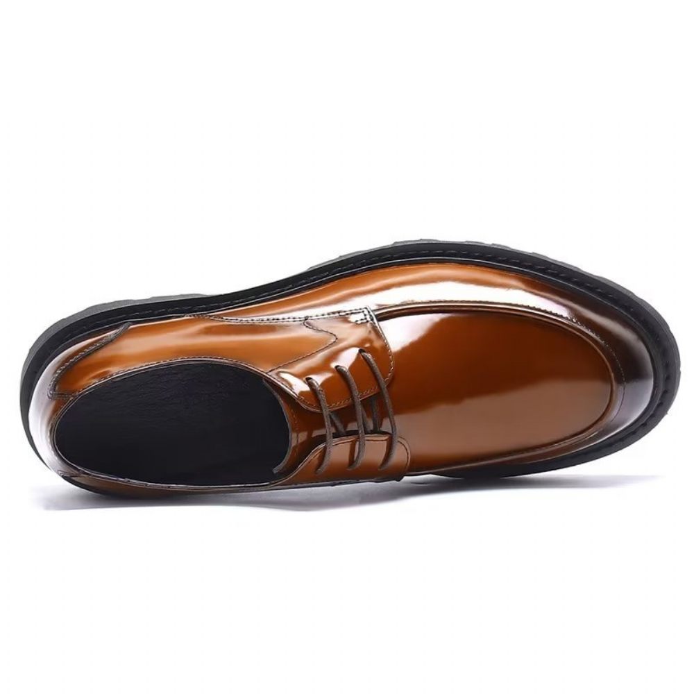 Chaussures Formelles Pour Hommes Derbies À Lacets Habillées - Marron