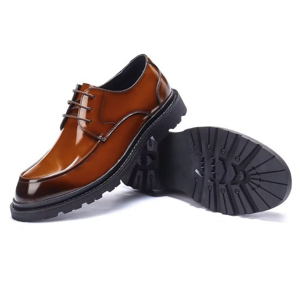 Chaussures Formelles Pour Hommes Derbies À Lacets Habillées - Marron