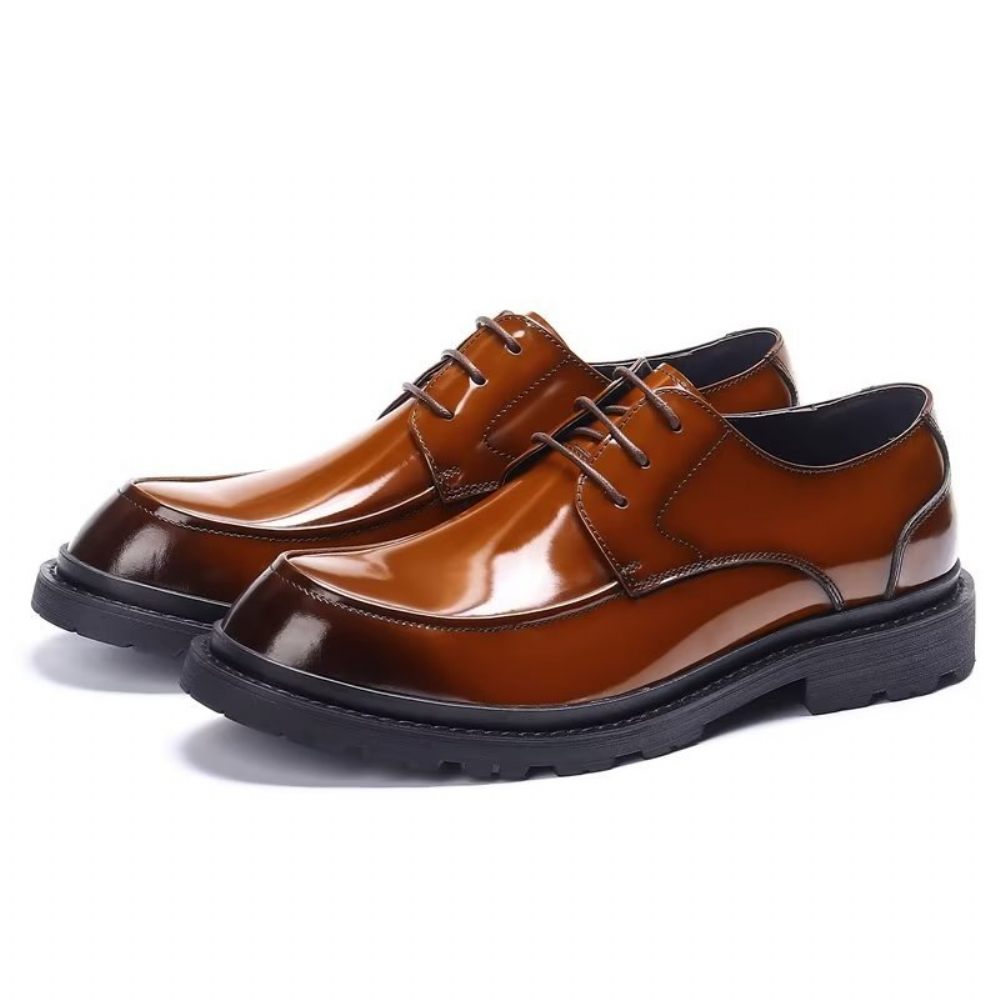 Chaussures Formelles Pour Hommes Derbies À Lacets Habillées - Marron