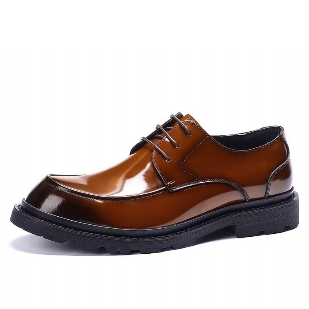 Chaussures Formelles Pour Hommes Derbies À Lacets Habillées - Marron