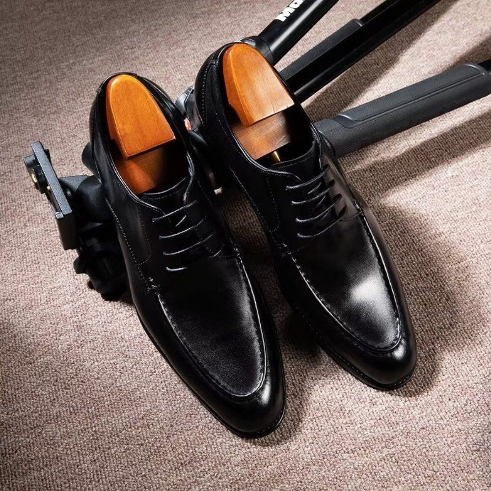 Chaussures Formelles Pour Hommes Derbies À Lacets Habillées - Noir