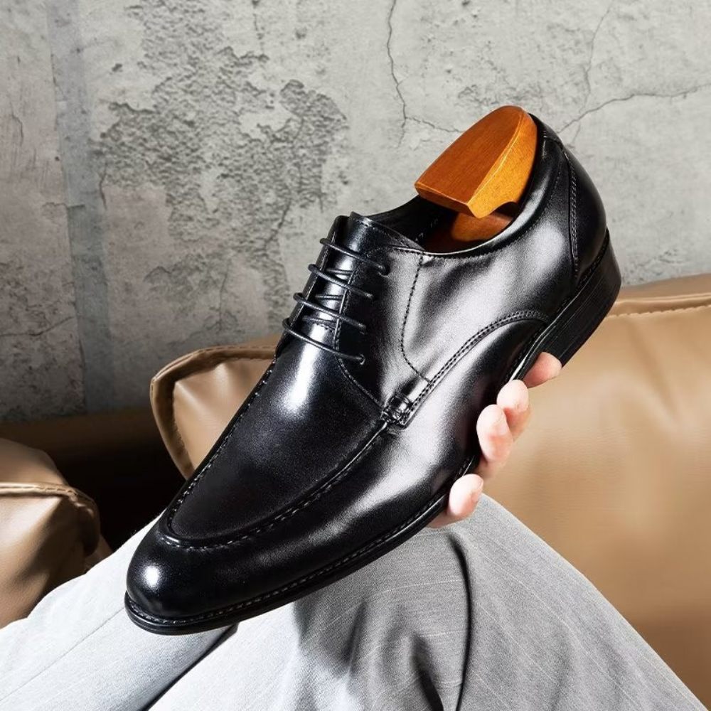 Chaussures Formelles Pour Hommes Derbies À Lacets Habillées - Noir