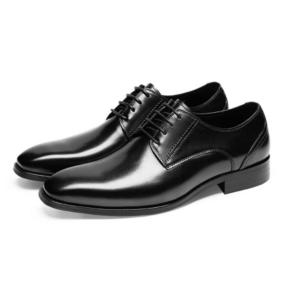 Chaussures Formelles Pour Hommes Derbies À Motif Exquis Habillées - Noir