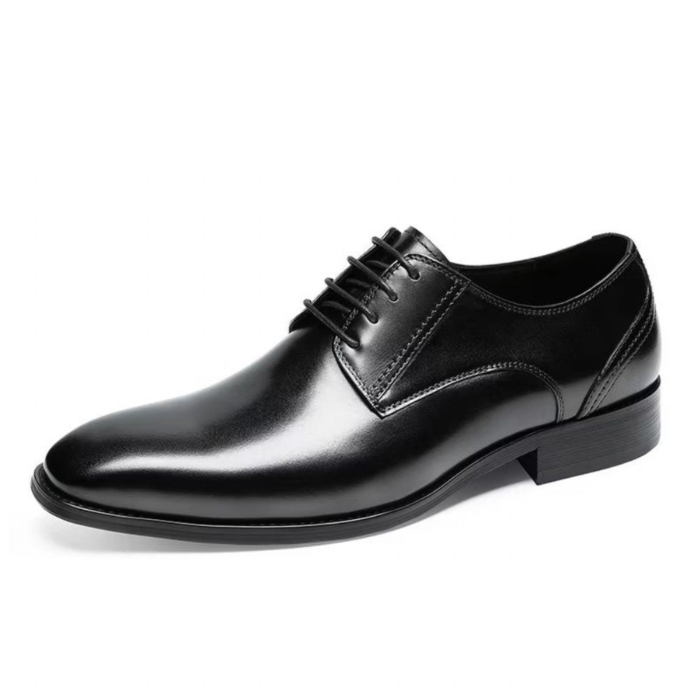 Chaussures Formelles Pour Hommes Derbies À Motif Exquis Habillées - Noir