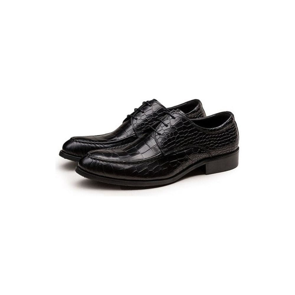 Chaussures Formelles Pour Hommes Derby Cuir Vache - Noir