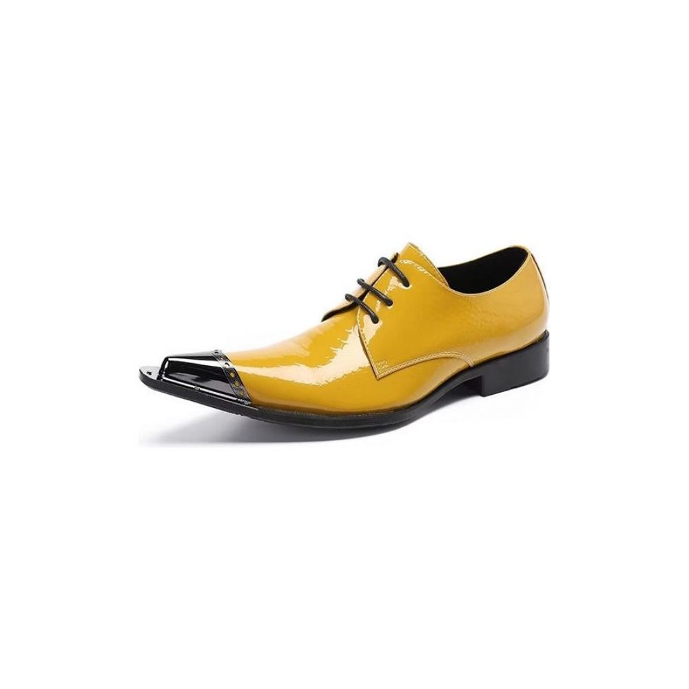 Chaussures Formelles Pour Hommes Derby Exquises - Jaune