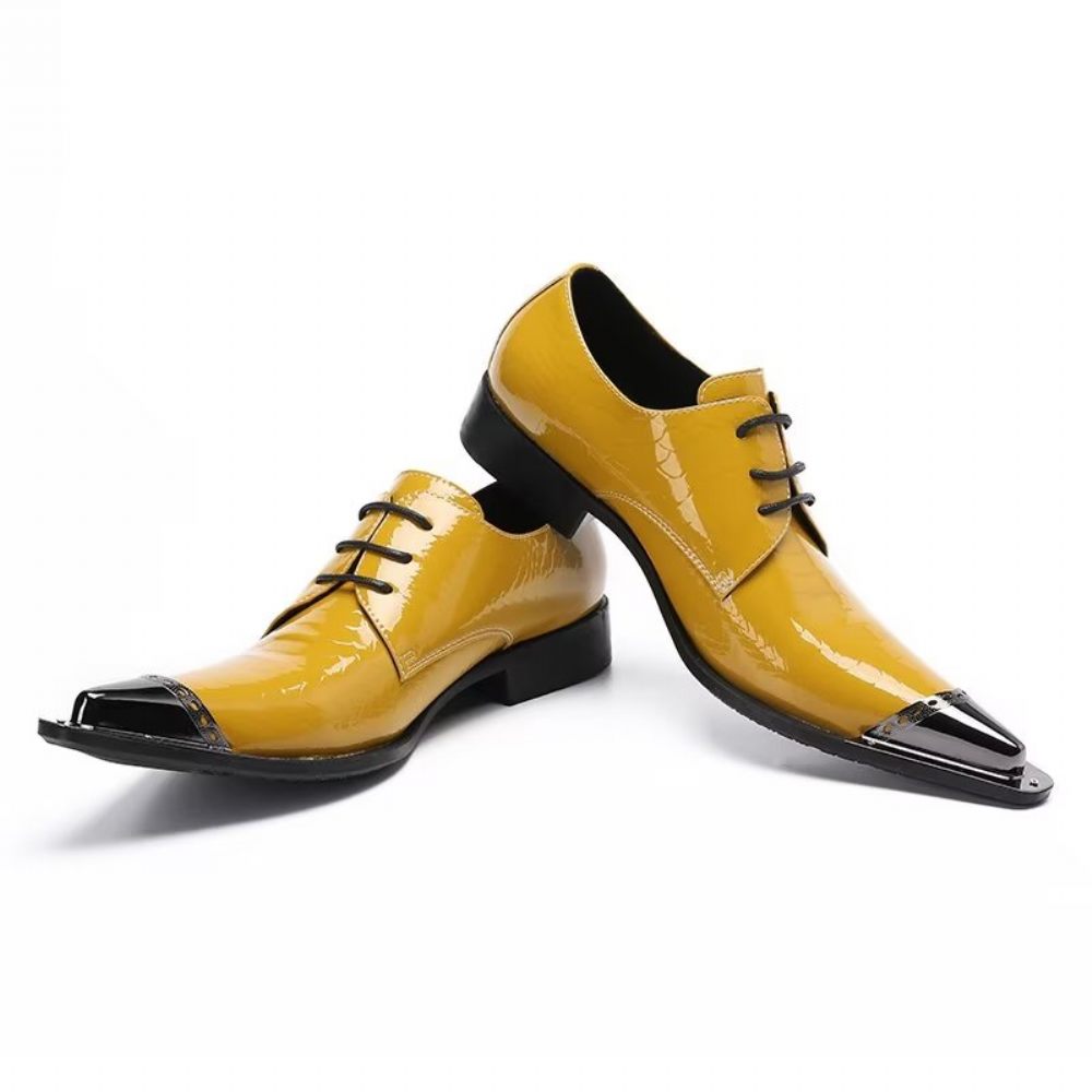 Chaussures Formelles Pour Hommes Derby Exquises - Jaune