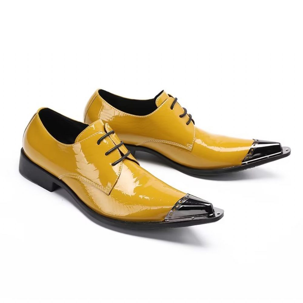 Chaussures Formelles Pour Hommes Derby Exquises - Jaune