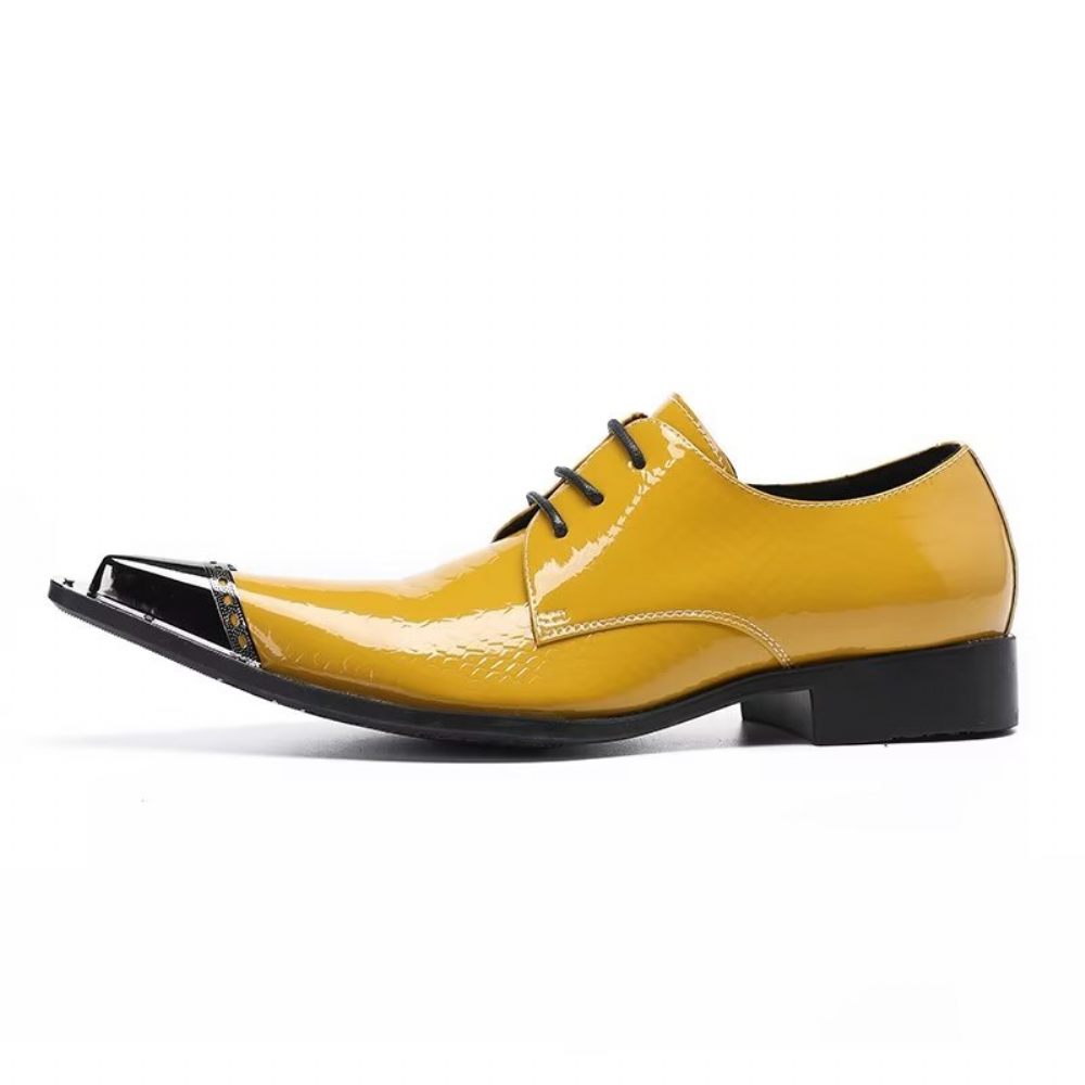 Chaussures Formelles Pour Hommes Derby Exquises - Jaune