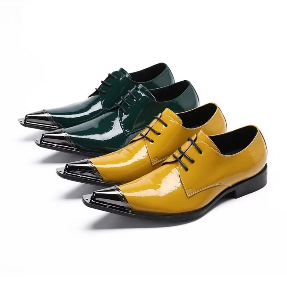 Chaussures Formelles Pour Hommes Derby Exquises - Jaune