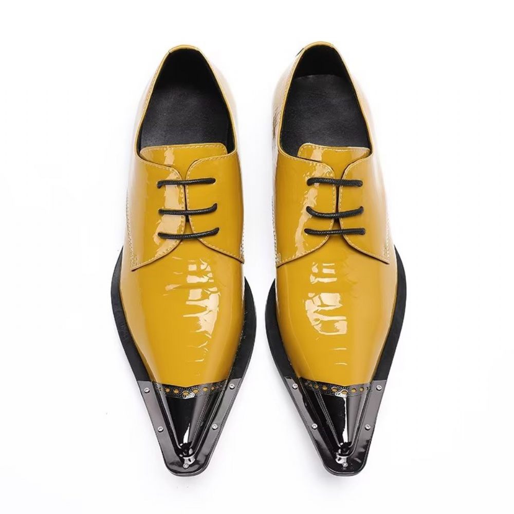 Chaussures Formelles Pour Hommes Derby Exquises - Jaune