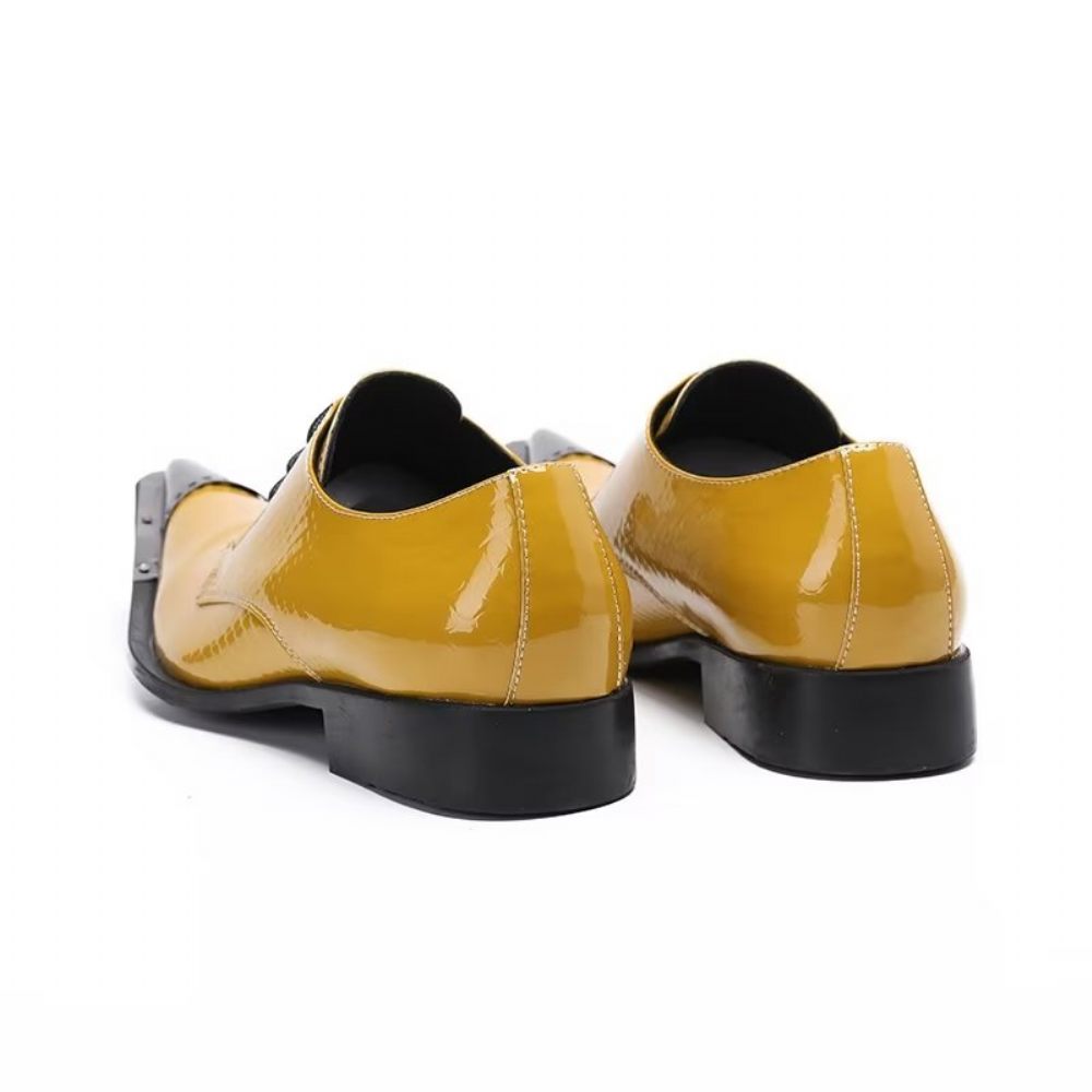 Chaussures Formelles Pour Hommes Derby Exquises - Jaune