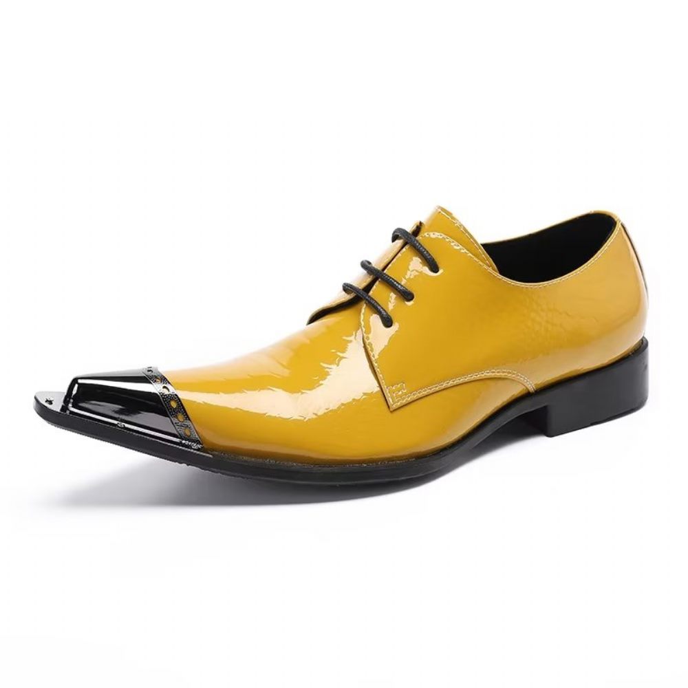 Chaussures Formelles Pour Hommes Derby Exquises - Jaune