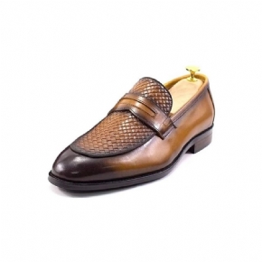 Chaussures Formelles Pour Hommes Élégantes Classiques Cuir Richelieu À Enfiler