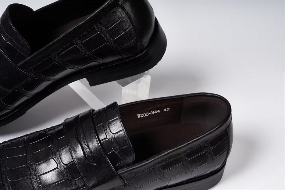 Chaussures Formelles Pour Hommes À Enfiler Professionnelles Luxe - Noir