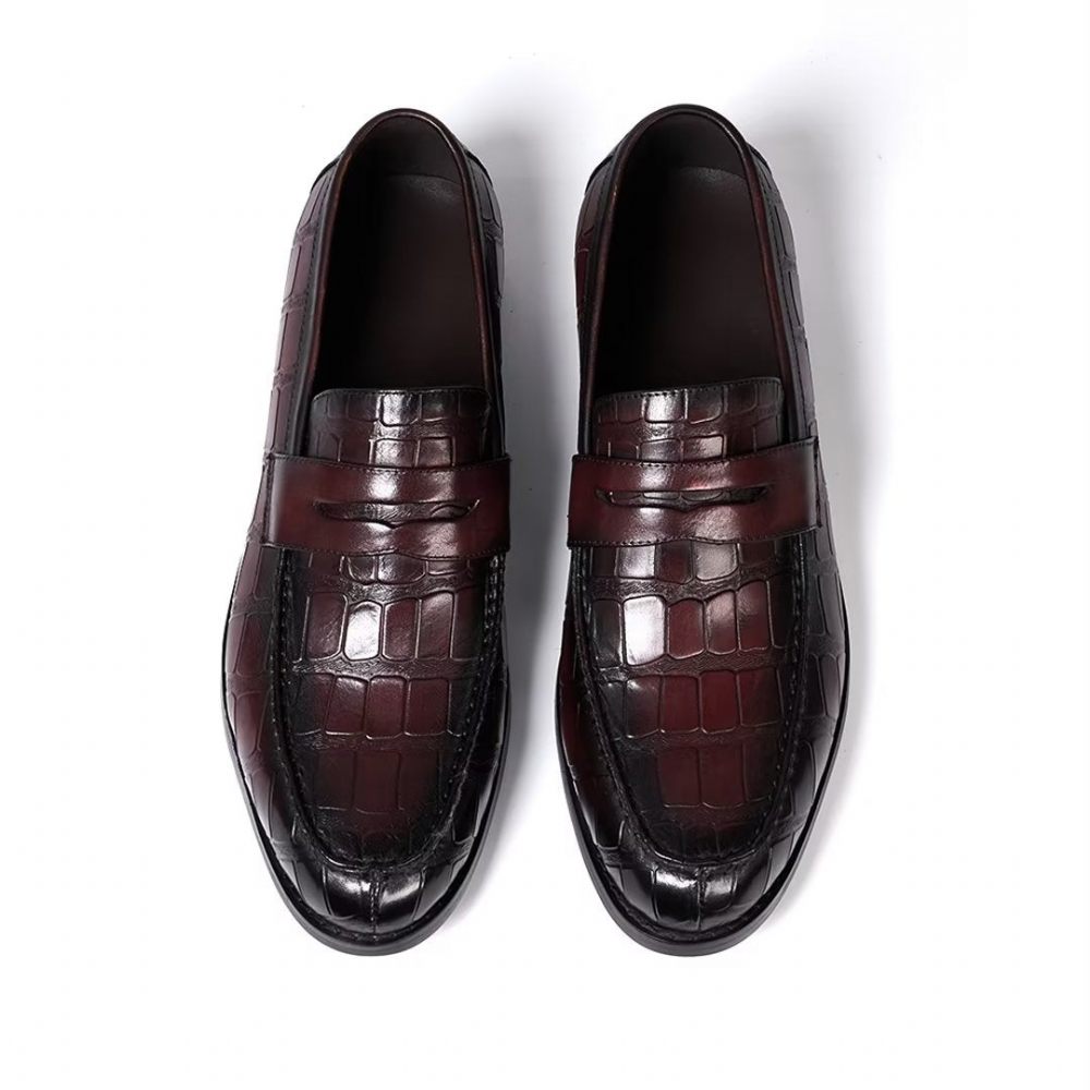 Chaussures Formelles Pour Hommes À Enfiler Professionnelles Luxe - Marron