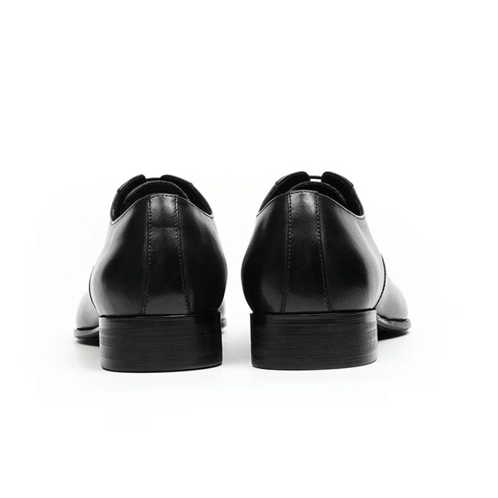 Chaussures Formelles Pour Hommes D'entreprise Élégantes Cuir Britannique Sculpté - Noir