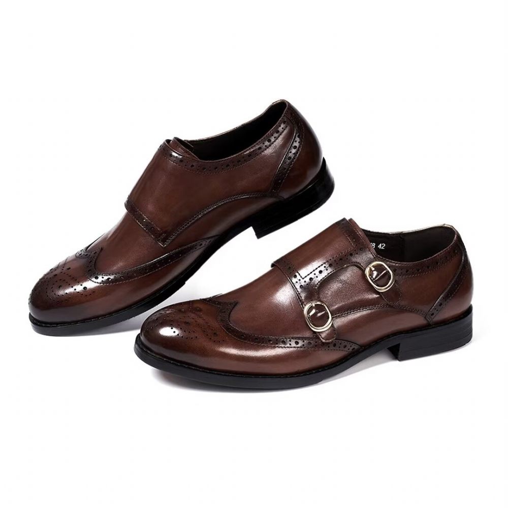 Chaussures Formelles Pour Hommes Essentiels À Enfiler Élégants - Marron