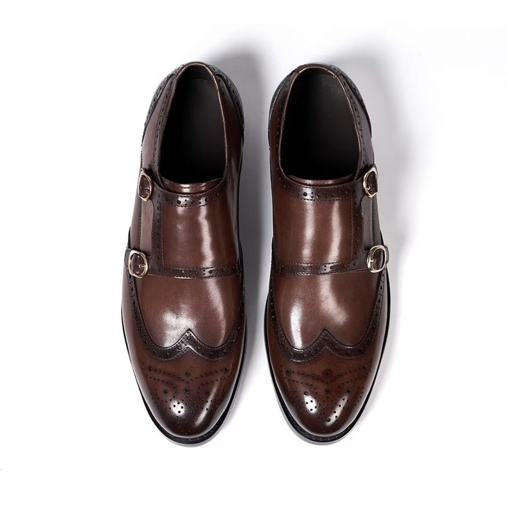 Chaussures Formelles Pour Hommes Essentiels À Enfiler Élégants - Marron