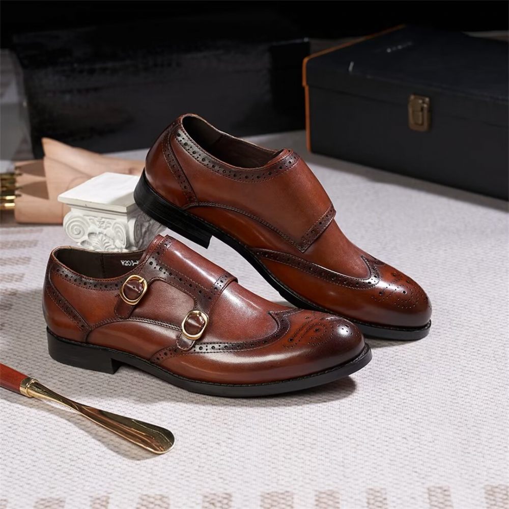 Chaussures Formelles Pour Hommes Essentiels À Enfiler Élégants - Marron