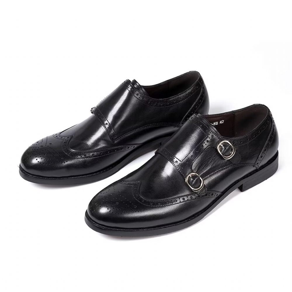 Chaussures Formelles Pour Hommes Essentiels À Enfiler Élégants - Noir