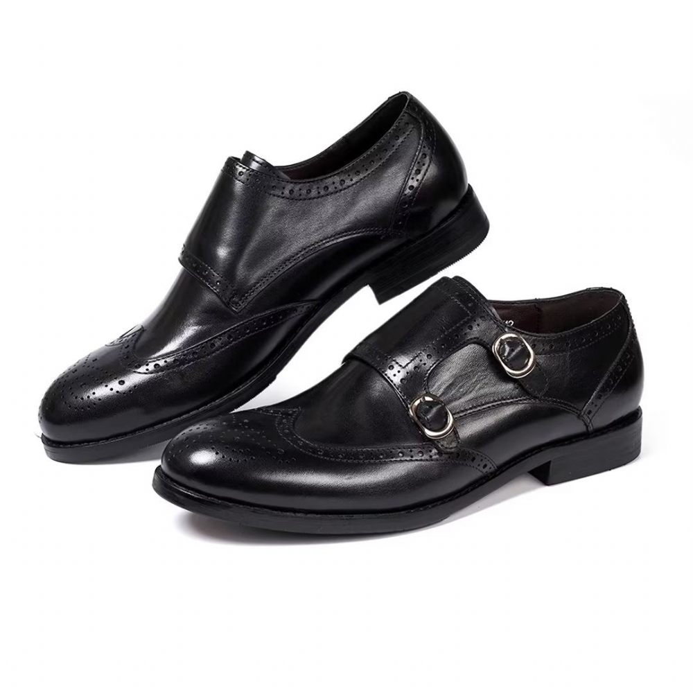 Chaussures Formelles Pour Hommes Essentiels À Enfiler Élégants - Noir