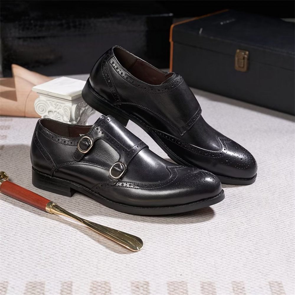 Chaussures Formelles Pour Hommes Essentiels À Enfiler Élégants - Noir