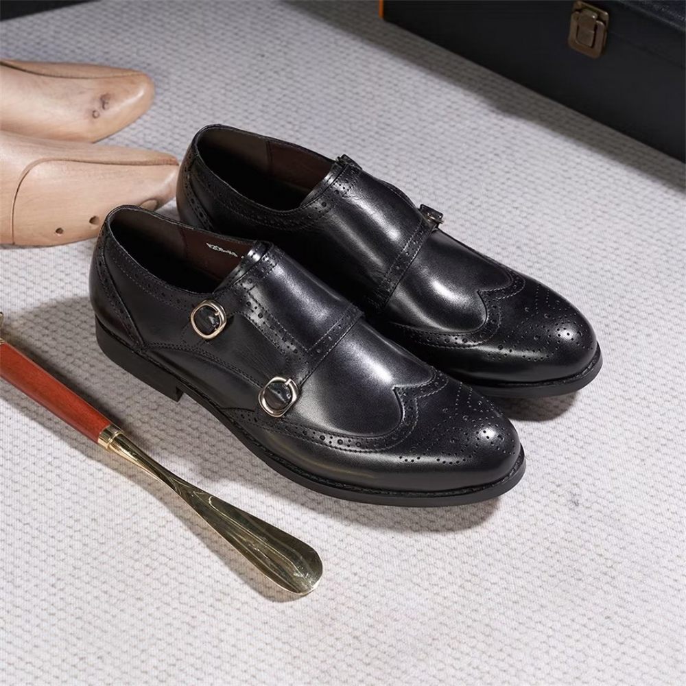 Chaussures Formelles Pour Hommes Essentiels À Enfiler Élégants - Noir