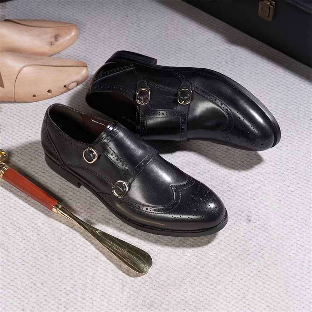 Chaussures Formelles Pour Hommes Essentiels À Enfiler Élégants - Noir