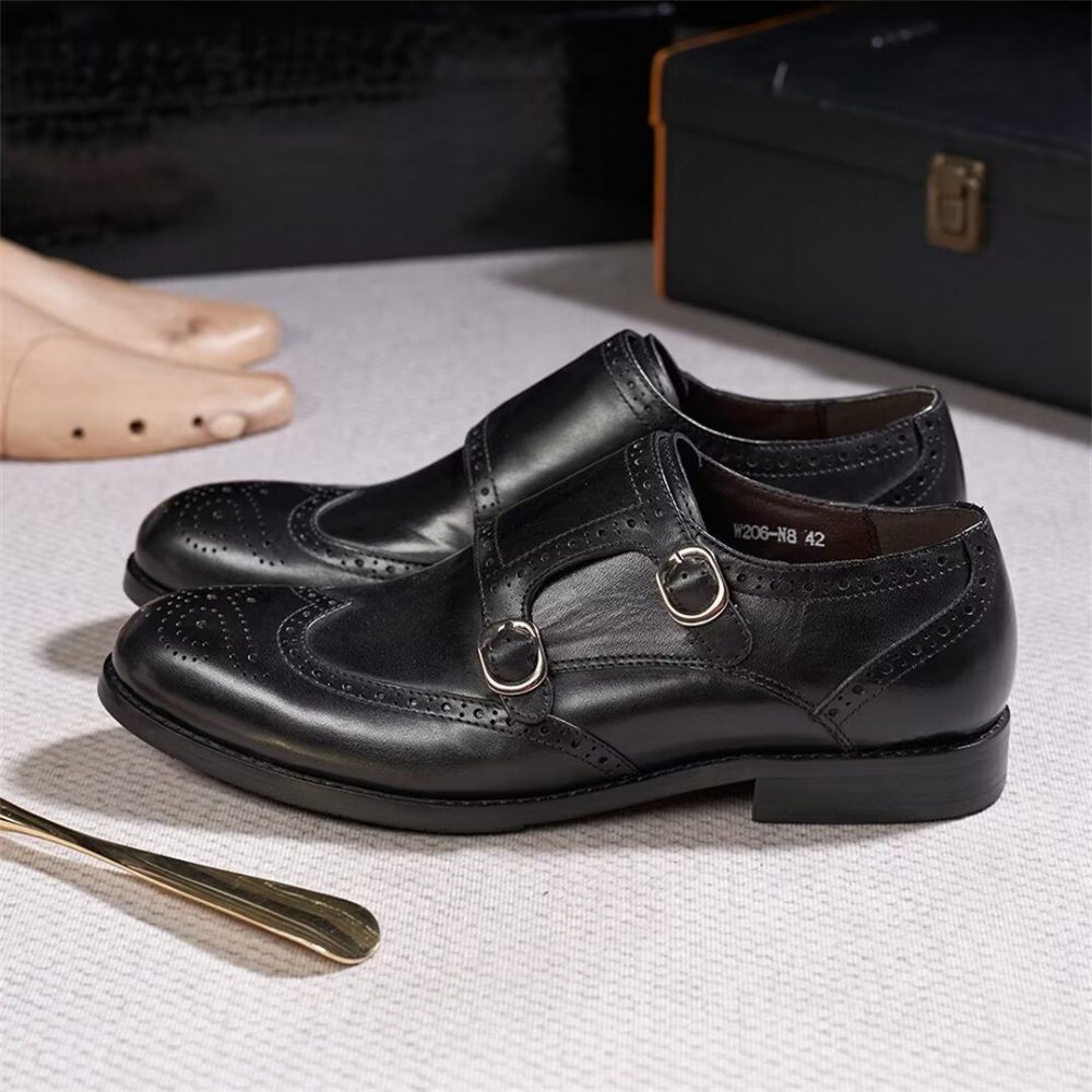 Chaussures Formelles Pour Hommes Essentiels À Enfiler Élégants - Noir