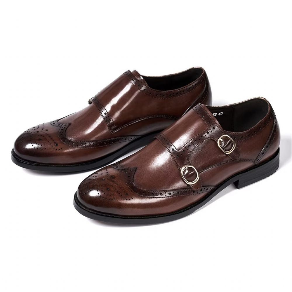 Chaussures Formelles Pour Hommes Essentiels À Enfiler Élégants - Marron