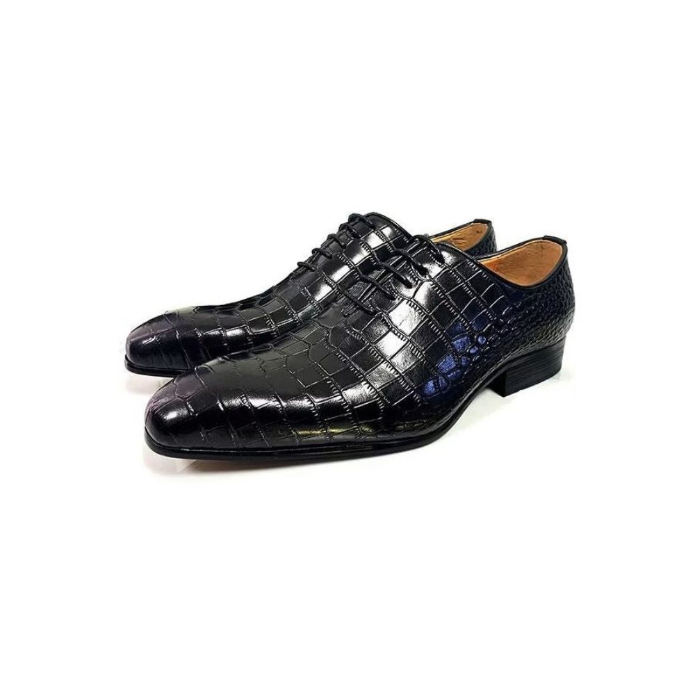 Chaussures Formelles Pour Hommes Habillées D'automne À Motifs Crocodile Véritable