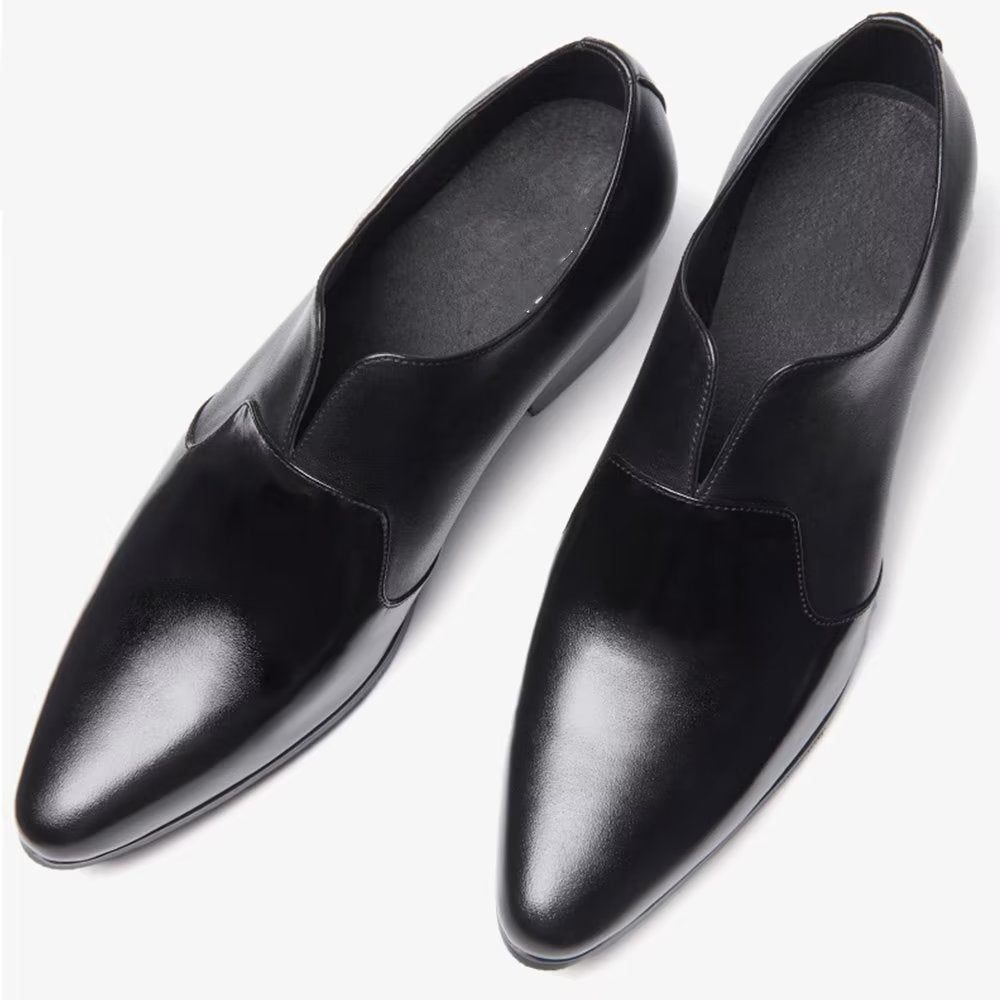 Chaussures Formelles Pour Hommes Habillées À Bout Pointu Relief - Noir