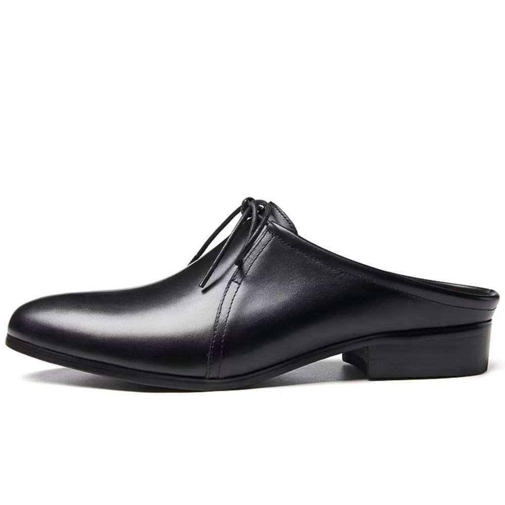 Chaussures Formelles Pour Hommes Habillées À Bout Pointu Relief Modish - Noir