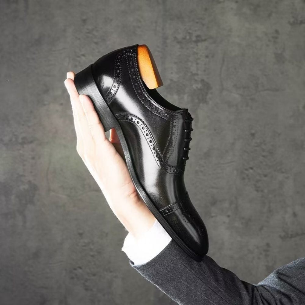 Chaussures Formelles Pour Hommes Habillées Brogues Chics - Noir