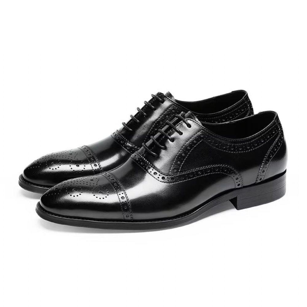 Chaussures Formelles Pour Hommes Habillées Brogues Chics - Noir