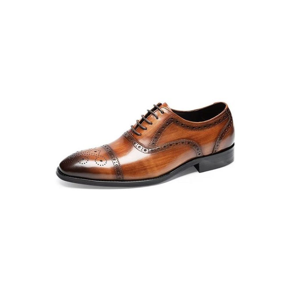 Chaussures Formelles Pour Hommes Habillées Brogues Chics - Café