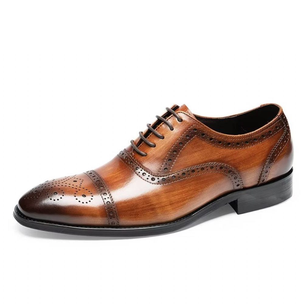 Chaussures Formelles Pour Hommes Habillées Brogues Chics - Café