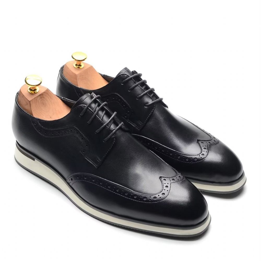 Chaussures Formelles Pour Hommes Habillées Chics À Lacets - Noir