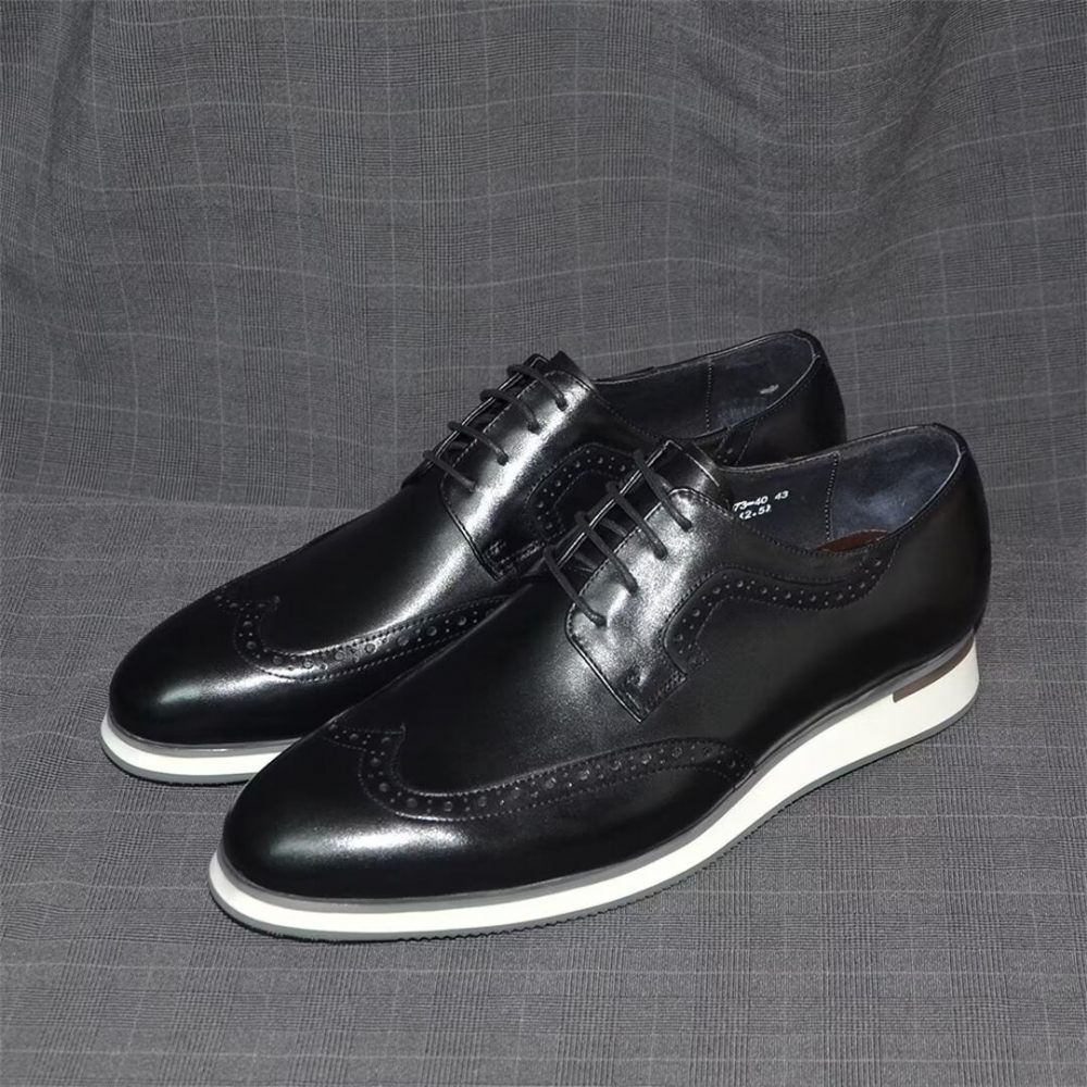 Chaussures Formelles Pour Hommes Habillées Chics À Lacets - Noir