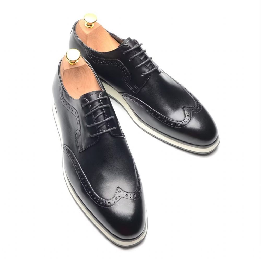 Chaussures Formelles Pour Hommes Habillées Chics À Lacets - Noir