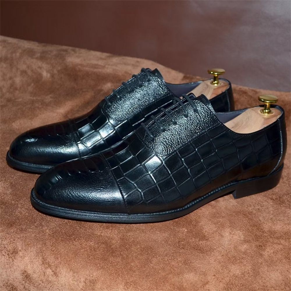 Chaussures Formelles Pour Hommes Habillées Contemporaines À Lacets - Noir