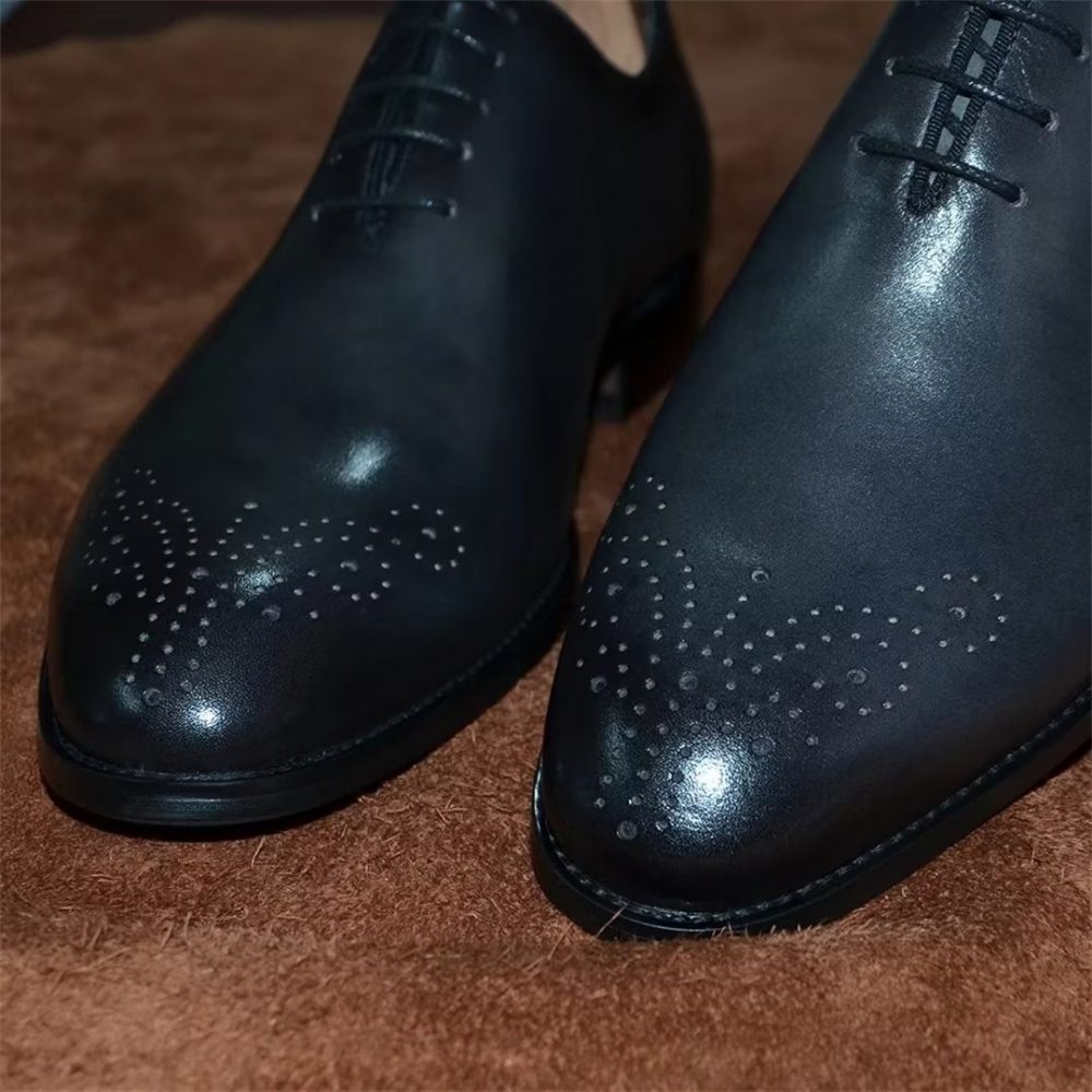 Chaussures Formelles Pour Hommes Habillées Cuir À Charme Métropolitain - Gris