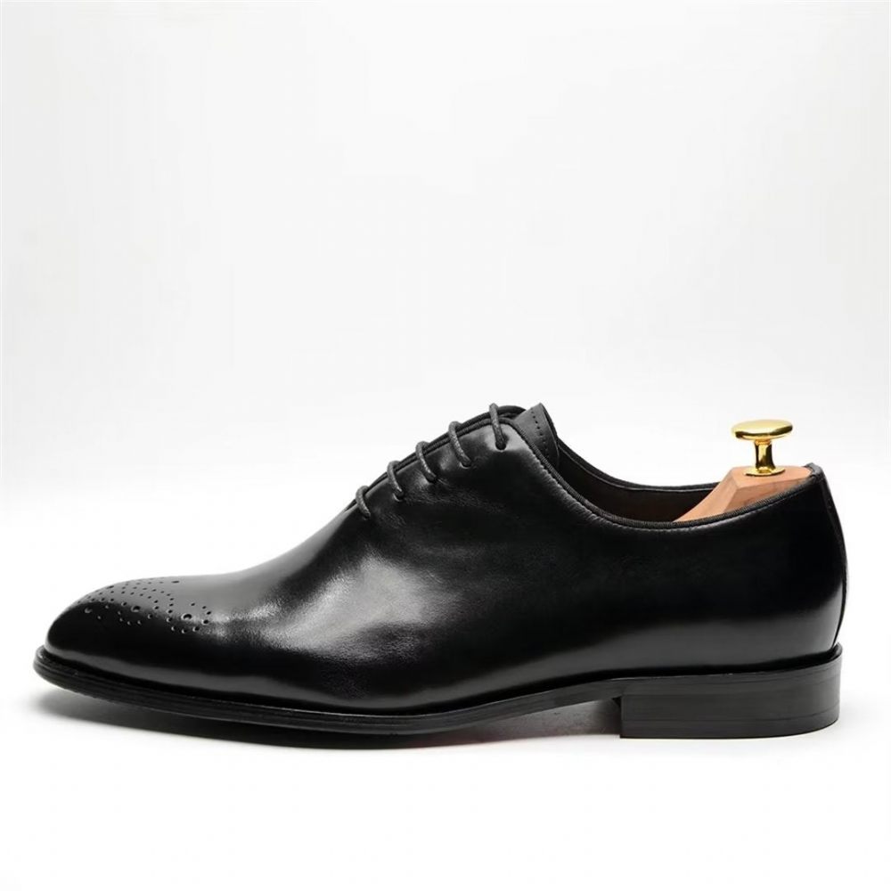 Chaussures Formelles Pour Hommes Habillées Cuir À Charme Métropolitain - Noir