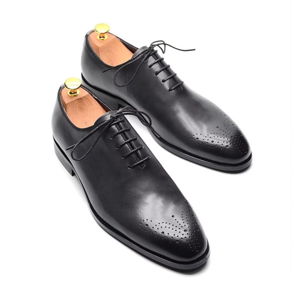 Chaussures Formelles Pour Hommes Habillées Cuir À Charme Métropolitain - Noir